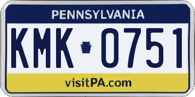 PA license plate KMK0751