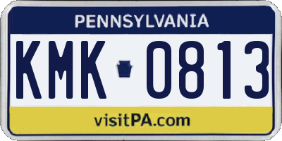 PA license plate KMK0813