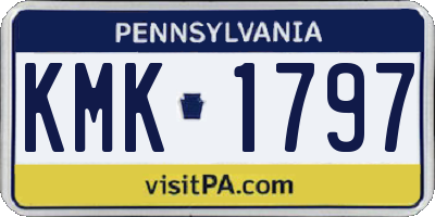 PA license plate KMK1797