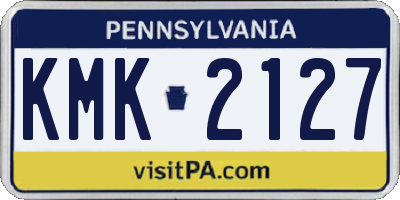PA license plate KMK2127