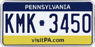 PA license plate KMK3450
