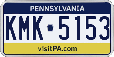 PA license plate KMK5153