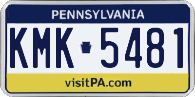 PA license plate KMK5481