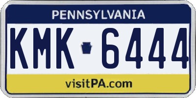 PA license plate KMK6444