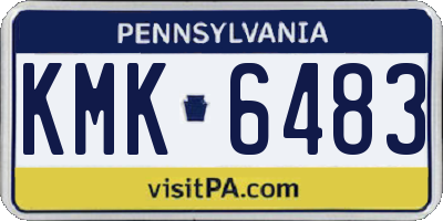 PA license plate KMK6483