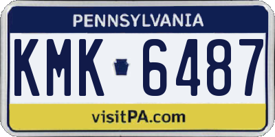 PA license plate KMK6487