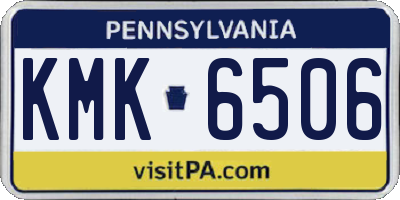 PA license plate KMK6506