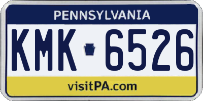 PA license plate KMK6526