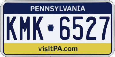 PA license plate KMK6527