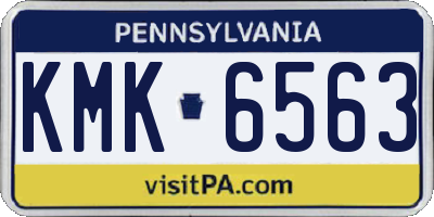 PA license plate KMK6563
