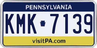 PA license plate KMK7139