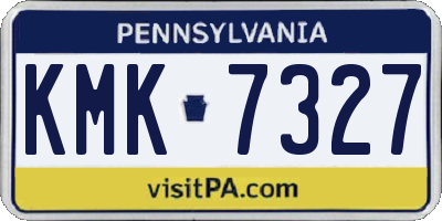 PA license plate KMK7327