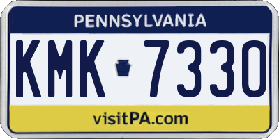 PA license plate KMK7330