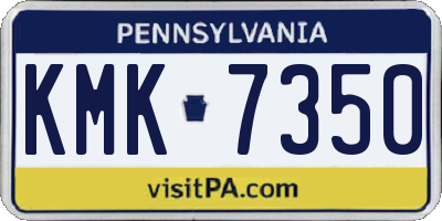 PA license plate KMK7350