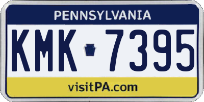 PA license plate KMK7395