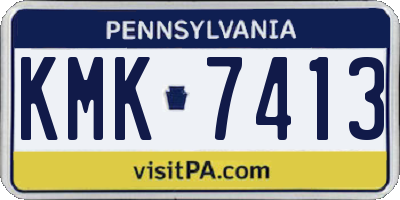 PA license plate KMK7413