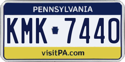 PA license plate KMK7440
