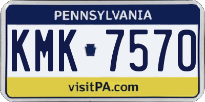 PA license plate KMK7570