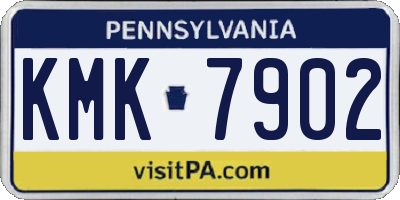PA license plate KMK7902