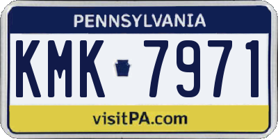 PA license plate KMK7971
