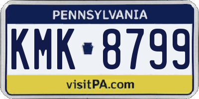 PA license plate KMK8799