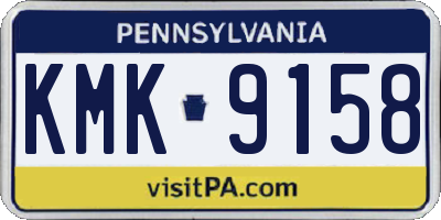 PA license plate KMK9158