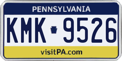 PA license plate KMK9526