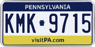 PA license plate KMK9715