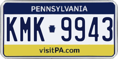 PA license plate KMK9943