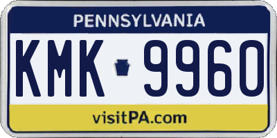 PA license plate KMK9960