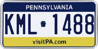 PA license plate KML1488