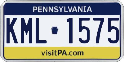PA license plate KML1575