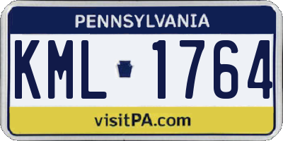 PA license plate KML1764