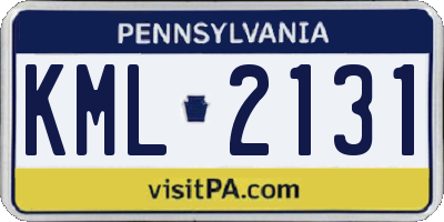 PA license plate KML2131