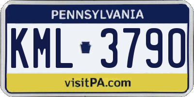 PA license plate KML3790