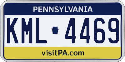 PA license plate KML4469