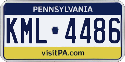 PA license plate KML4486