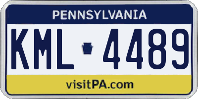 PA license plate KML4489