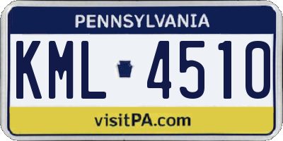 PA license plate KML4510