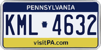 PA license plate KML4632