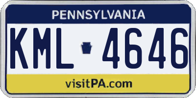PA license plate KML4646