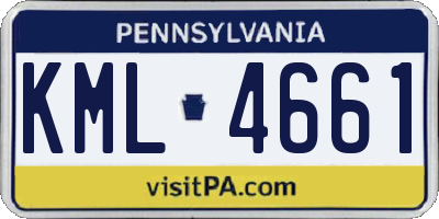 PA license plate KML4661