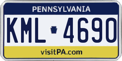 PA license plate KML4690