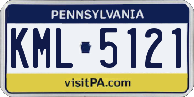PA license plate KML5121