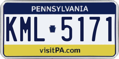 PA license plate KML5171