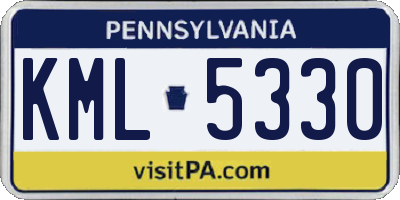 PA license plate KML5330