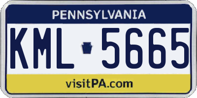 PA license plate KML5665