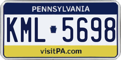 PA license plate KML5698