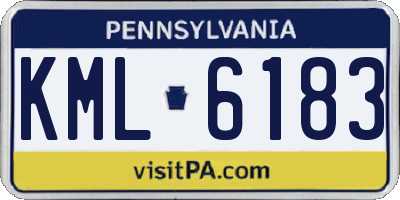 PA license plate KML6183