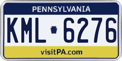 PA license plate KML6276